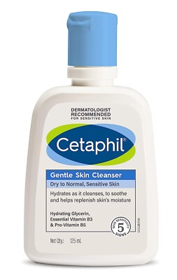 Cetaphil Face Wash Gentle Skin Cleanser for Dry to Normal, Sensitive Skin 125 ml