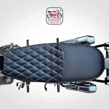 BLACK & WHITE SEAT FIT FOR 2018 - 2024 ROYAL ENFIELD INT 650 INTERCEPTOR 650