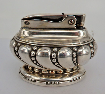Ronson USA Tischfeuerzeug Benzin Typ ''Crown'' Silver plated ab 1936 (108414)