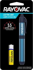 Rayovac Pen Flashlight, Value Bright Aluminum Pen Flash light - High Mode LED
