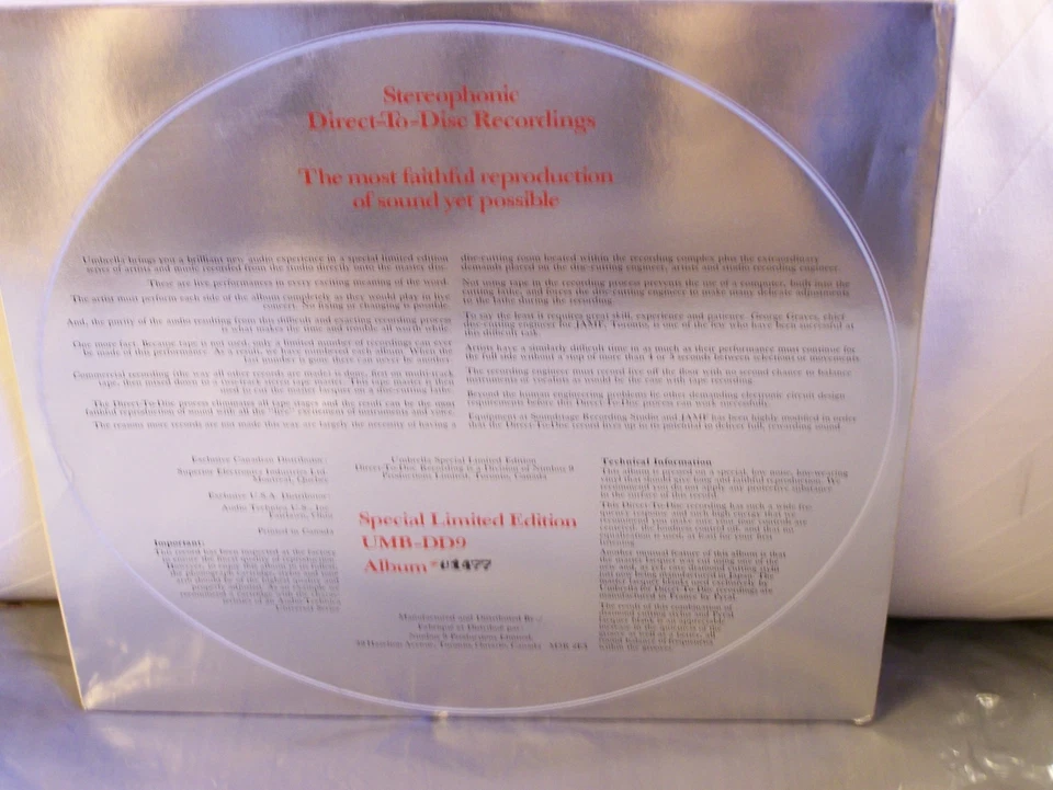 Bach Violin Con E-Major Orch Works Toronto Chamber Orch v.2 Direct-to-Disc RARE! - Image 2 of 4