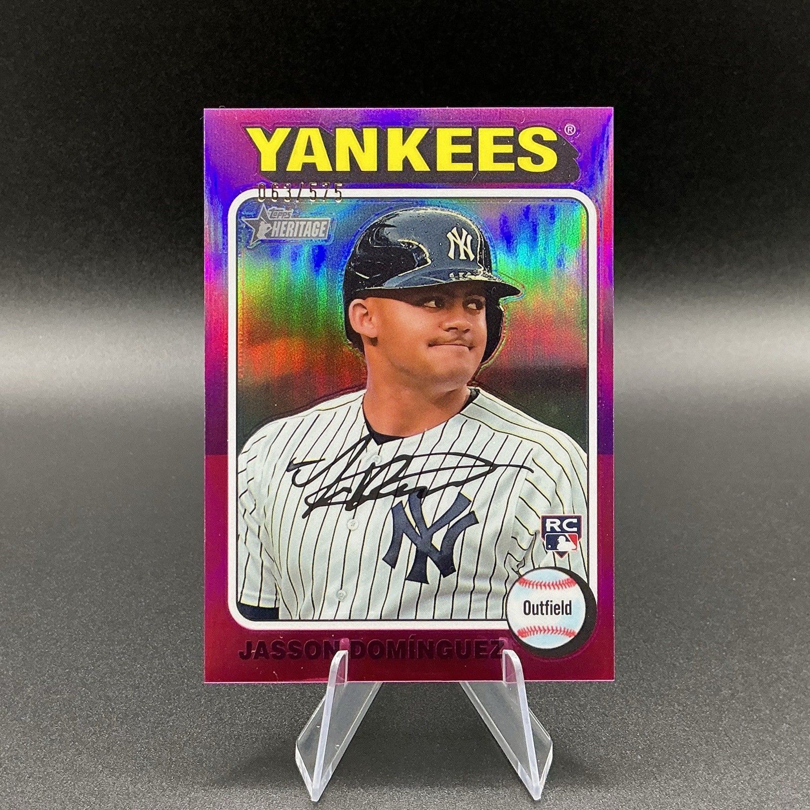 2024 Topps Heritage - Jasson Dominguez #399 Chrome Refractor /575 (RC)