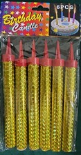 Package Of 6x 5 Inches Sparkling Birthday Candles