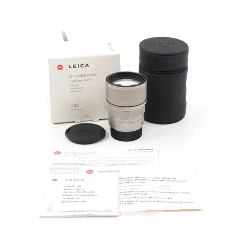 LEICA 90MM F2 APO-SUMMICRON-M ASPH TITANIUM + BOX 11632 #5201