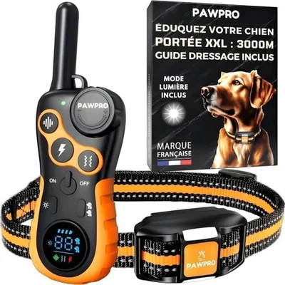YACTUS PAWPRO Halsband Dressur Hund 3km BIP Vibration Schock Nachtlicht + Anleitung