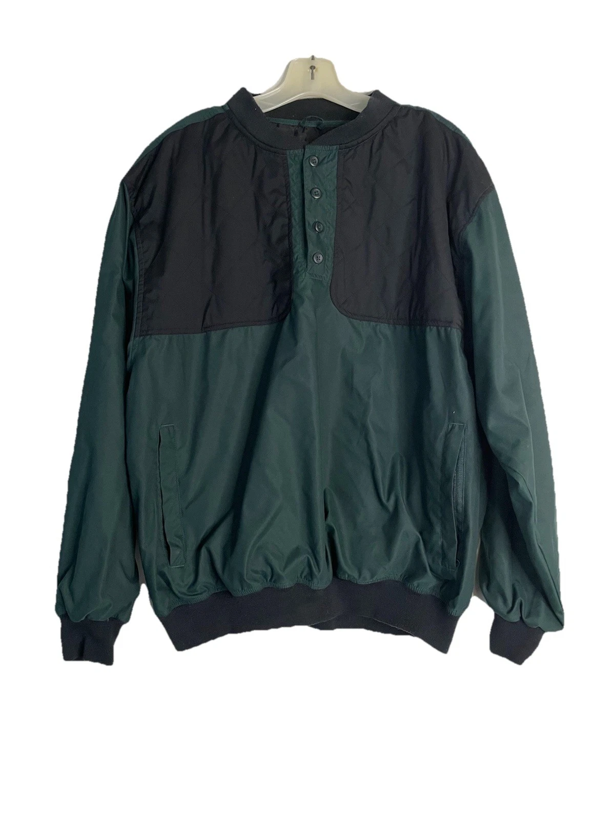 Vintage Cabela's Green Quilted Coat Jacket Mens XL Bomber Fishing Hunting