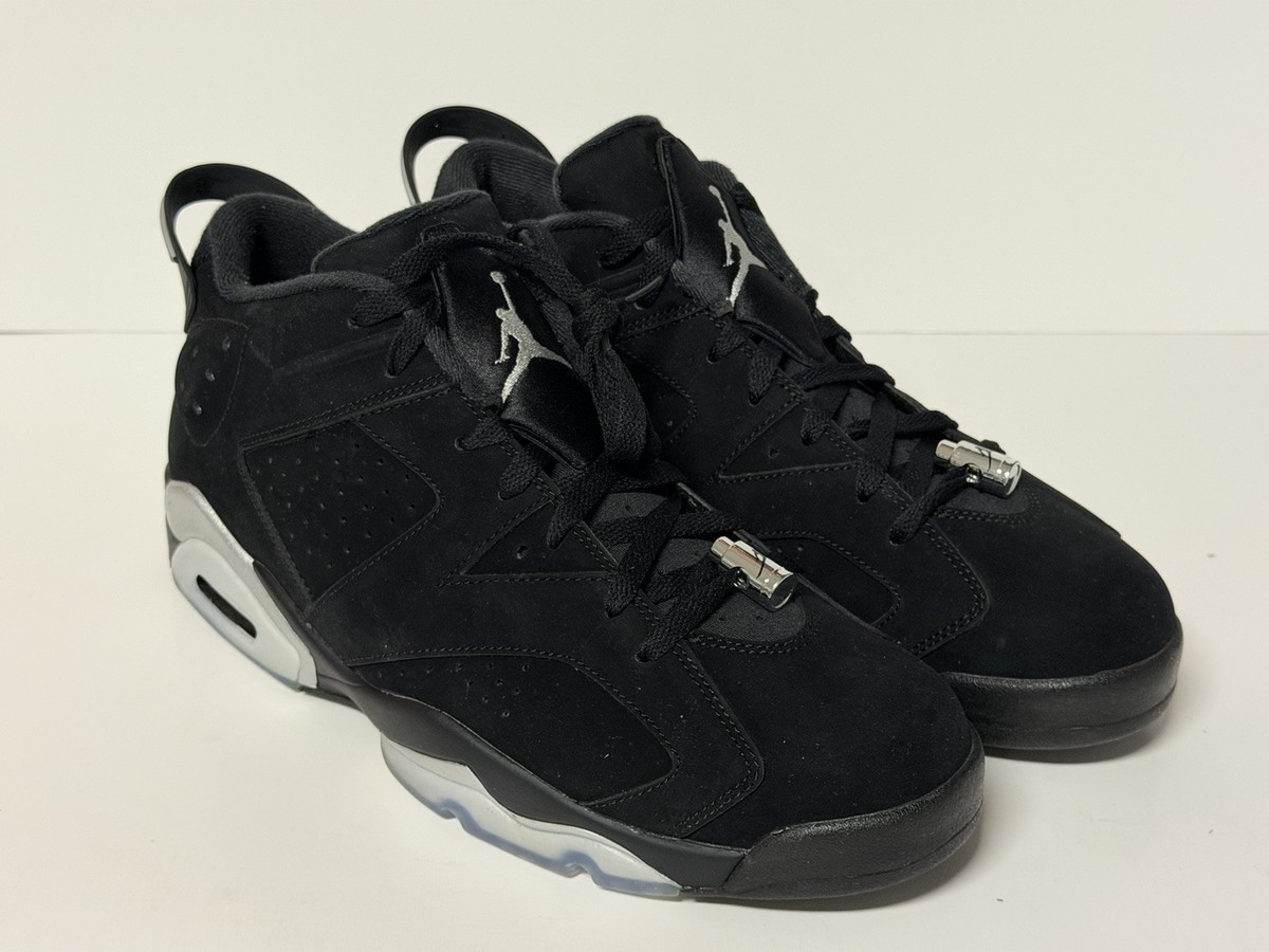 Nike Air Jordan 6 Retro Low Black Metallic Silver Chrome Bin23 