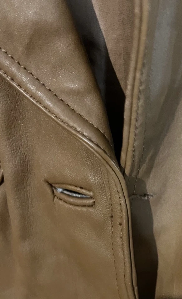 Chaqueta Blazer Mujer LANE BRYANT VINTAGE Cuero Camel 18/20 Foto 2 de 4