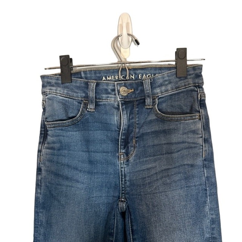 American Eagle Blue Basic Cotton Blend Skinny Ank… - image 3
