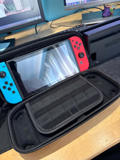 Nintendo Switch Neon Red/Blue w/ Dock, Charger,Case, 64gb memory card
