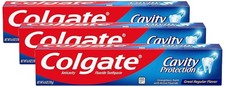 Colgate Cavity Protection Fluoride Toothpaste | White | 6 oz | Pack of 3 0.50 per gallon