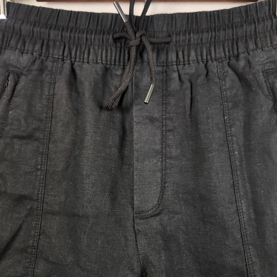 Pantalón Corto de Lino Athleta Retreat Mujer XS Negro Cordón Cintura Elástica Nuevo con Etiquetas Foto 4 de 4