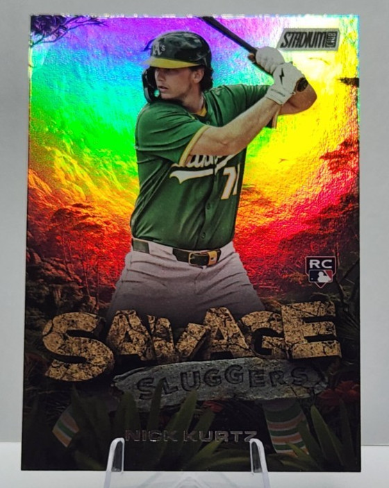 2025 Topps Stadium Club Nick Kurtz Savage Sluggers RC Rookie #SS-21 Athletics