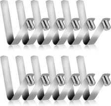 12 Pcs 6mm Stainless Steel Tent Pole Clips Push Button Spring Clips for Kayak