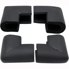 4 Pack Foam Corner Guards Edge Protectors, Safety Bumper W Self-Adhesive Black