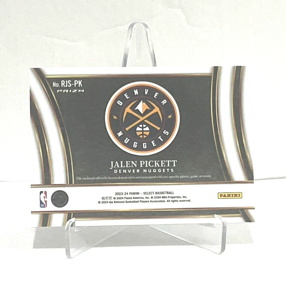 RC Relic! Jalen Pickett 2023-24 Panini Select Silver Jersey Memorabilia SP! - Image 2 of 2