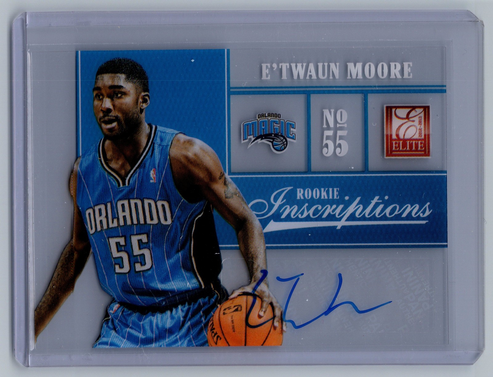 2012-13 Panini Elite #9 E'Twaun Moore Orlando Magic AU Auto