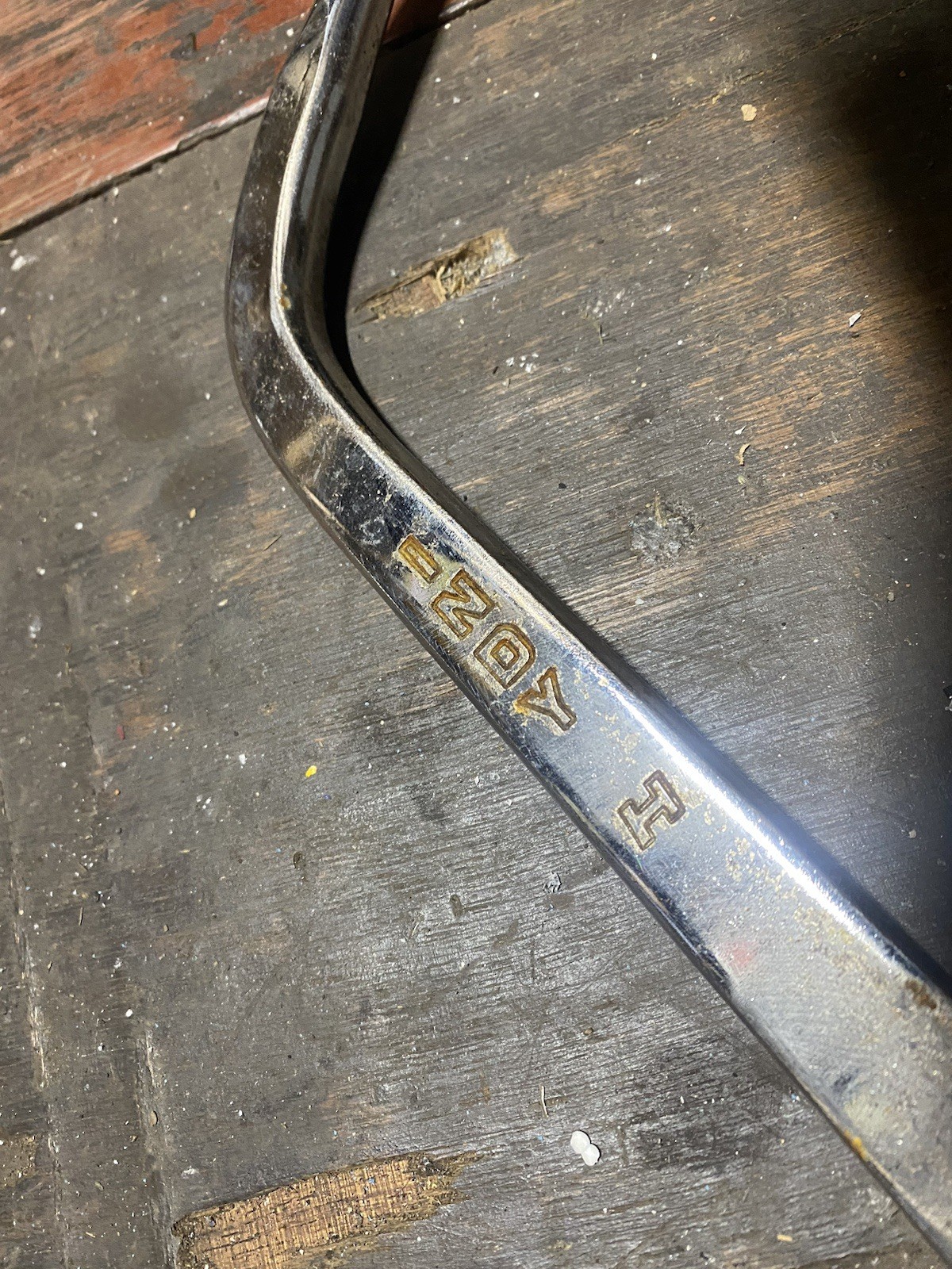 VINTAGE ORIGINAL HURST INDY 3 - SPEED SHIFTER STICK HANDLE CHROME  & KNOB