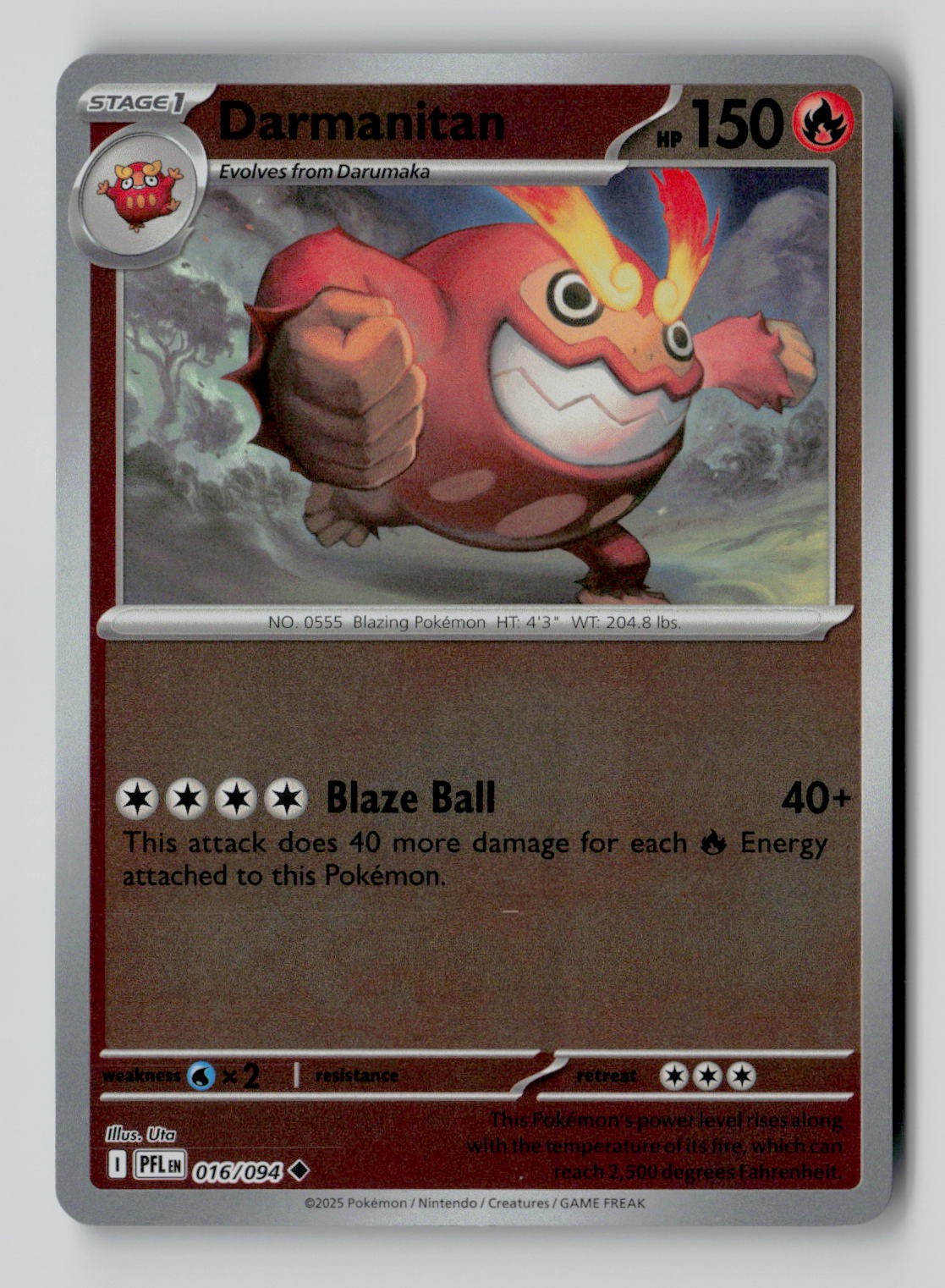Darmanitan Uncommon ME02: Phantasmal Flames 016/094 NM