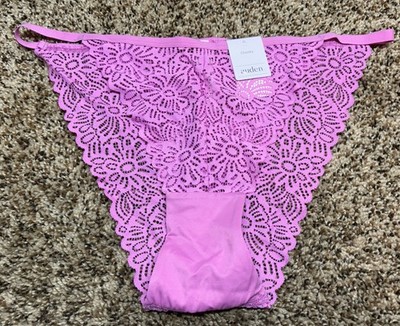 Auden Purple/Pink Lace Cheeky Panty. Size: XL.