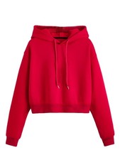 Women's Cropped Hoodie Sweatshirt Long Sleeves Drawstring Pullovers Crop Hood...