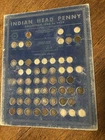 Antique Indian Head Penny Lot 39 Coins 1856-1909 In Album Card