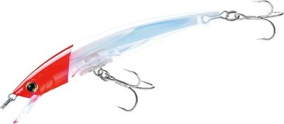 Yo-Zuri Crystal 3D Minnow Floating Lure, Red Head, 5-1/4-Inch