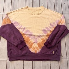 Free People Ombre Tie-Dye Metti Crew Oversized Sweatshirt Size Small /Medium