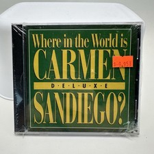 Where in The World is Carmen Sandiego Deluxe PC CD-ROM Game NEW Sealed