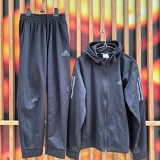 Adidas Black Tracksuit Set M, 3 Stripes, Comfortable Fit