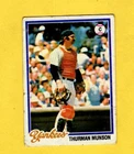 1978 Topps Thurman Munson #60 New York Yankees GOOD- FREE SHIPPING