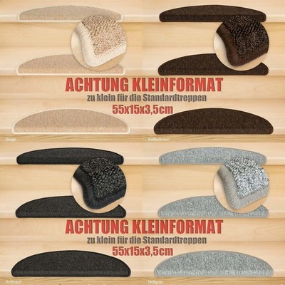 Stufenmatte Treppenmatte Rambo Kleinformat 55x15x3,5cm Halbrund 1 Stück