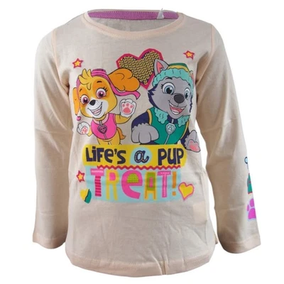 Paw Patrol Mädchen Langarmshirt Skye Everest Apricot 100% Baumwolle Gr. 98 - 128 - Bild 1 von 3