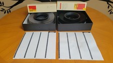 2 Pack Kodak Carousel 140 Slide Tray Lot Original Boxes Clean 35mm Wheels
