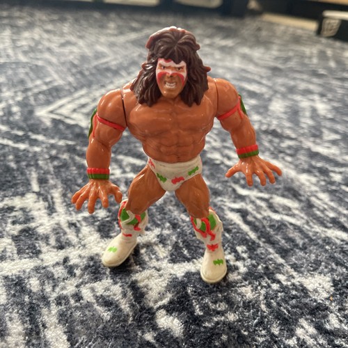 HASBRO VINTAGE WWF ULTIMATE WARRIOR WRESTLING ACTI...
