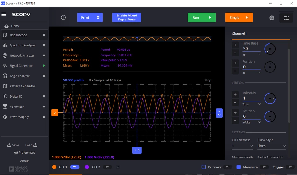 Dispositivos analógicos ADALM2000 PROBADO Osciloscopio/Módulo de aprendizaje activo Lógica Anlyz Foto 4 de 4