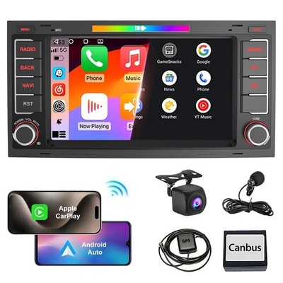 Für VW T5 Multivan Transporter 2+64GB Carplay Android 15 Autoradio GPS WiFi +KAM