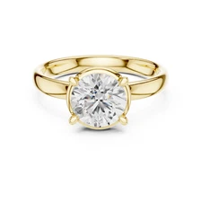 1.5 ct e VVS 2 lab grown diamond engagement proposal gifting ring 14k gold
