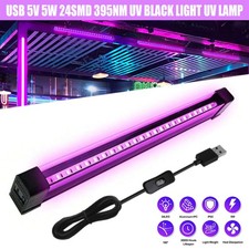 24LED UV Black Light Bar Fixtures Ultraviolet USB Lamp Strip DJ Party Club