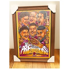 BRISBANE BRONCOS 2025 PREMIERS LIMITED EDITION (100) FRAMED PRINT SIGNED ARTIST