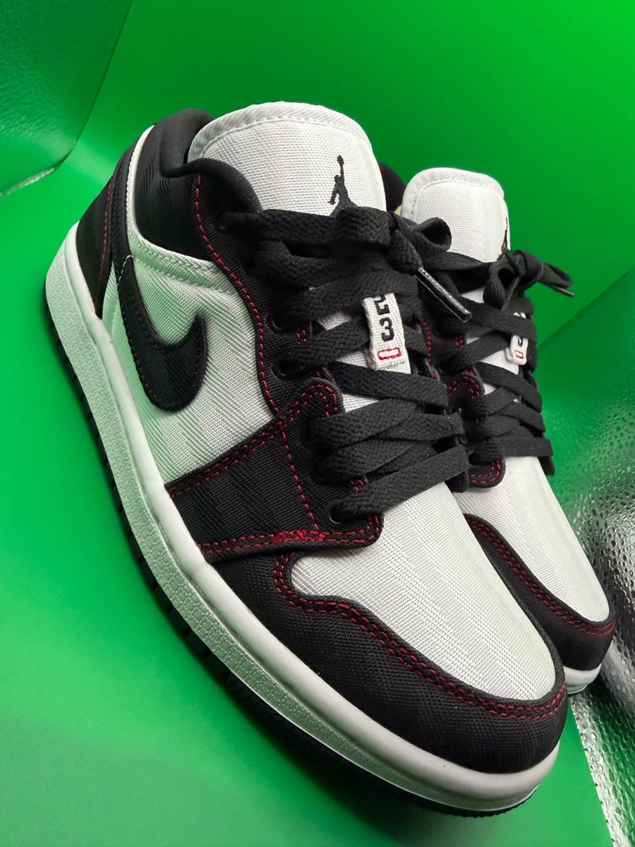 Jordan 1 Low Black White Gym Red W for sale | eBay