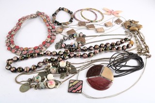 Murano Glass Enamel Venetian Beads Pink Vintage Jewelry Collection x 12 516 g