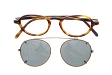 Oliver Peoples Argyle DM Tortoise Eyeglasses Clip On Sunglasses *WORN 45/20-143