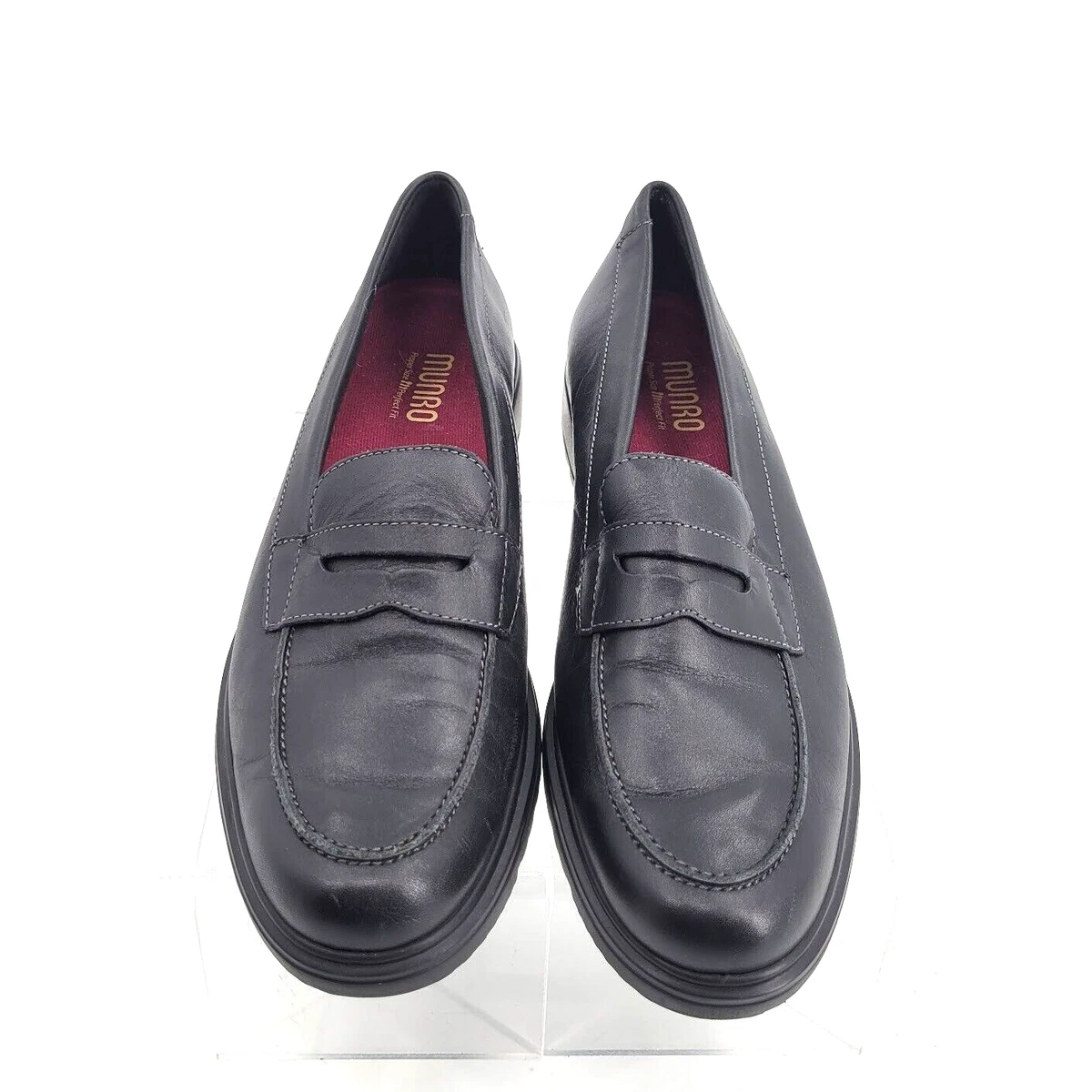 Munro Geena Penny Loafer Slip On Burgundy Red Shiny Patent Leather -NWOT Munro Loafer Flats for Women for sale | eBay main image 4