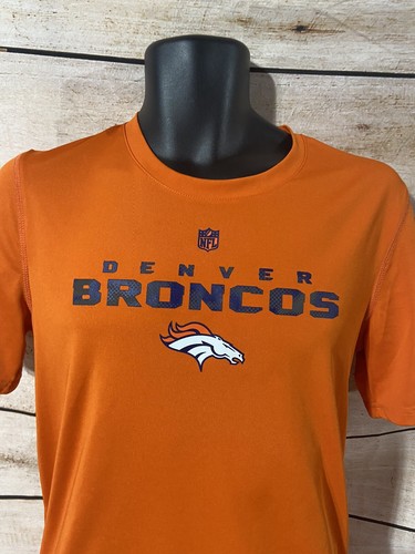 Denver Broncos Boys Shirt Size Youth XL-18 Short Sleeve Orange Crew Neck NFL Top - 第 6/10 張圖片