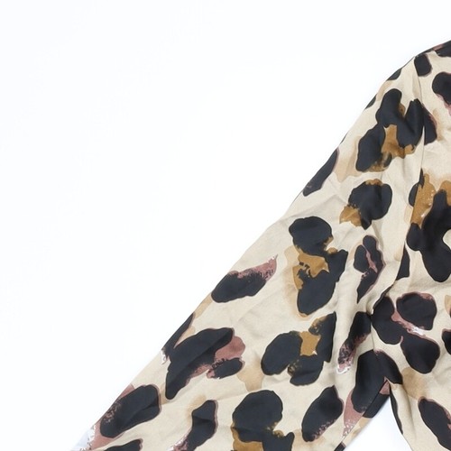 In the Style Womens Beige Animal Print Polyester Bodysuit One-Piece Size 10 Snap - Picture 6 of 10