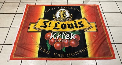 FLAGGE ROT/SCHWARZ BELGISCHES BIER BELGIAN BEER BELGISCH BIER ST LOUIS KRIEK LAMBIC