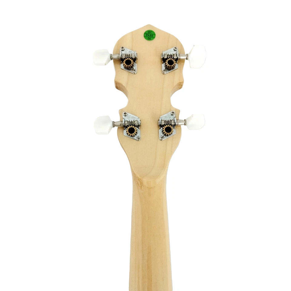 Caraya BJ-24 All-Maple Concert Ukulele Size 4-String Banjo,Open-Back,Milky Top - Image 2 of 4