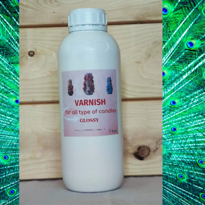 Varnish Lacquer Non Toxic Water Base For Αll type of Candles Glossy 1 Liter