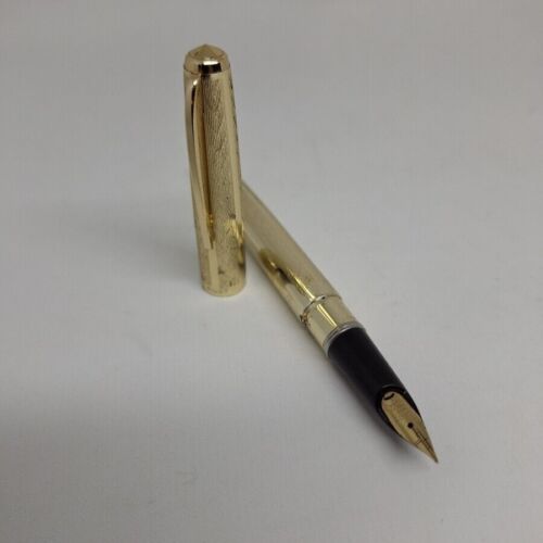 Vintage pilot fountain pen gold plated original antique LH482